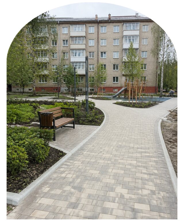 Благоустройство двора МКД под ключ в Реже от 273825 р. | Метпроект-Реж